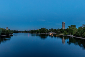 Serpentine Lake, Hyde Park, London at Dusk