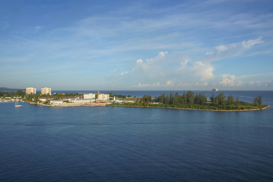 Montego Bay, Jamaika, Hafen, Bucht, Blick von einem Kreuzfahrtschiff 