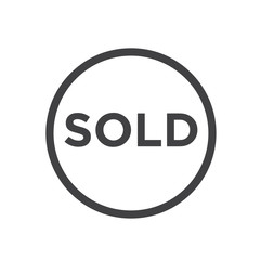Sold vector icon