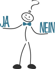 Strichmännchen fragt sich...ja oder nein