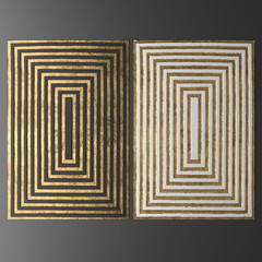 3D wall art, paintings with gold leaf