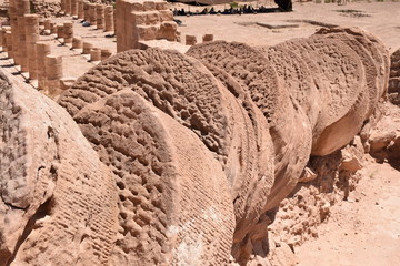 Toppled Column, Great Temple, Petra, Jordan