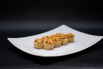 food dish sushi cocktails