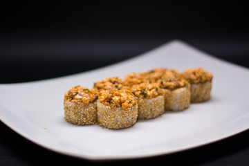food dish sushi cocktails