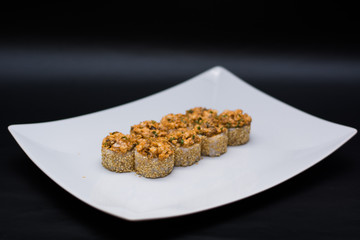 food dish sushi cocktails