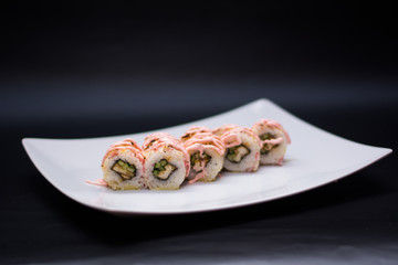 food dish sushi cocktails