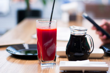 food dish sushi cocktails