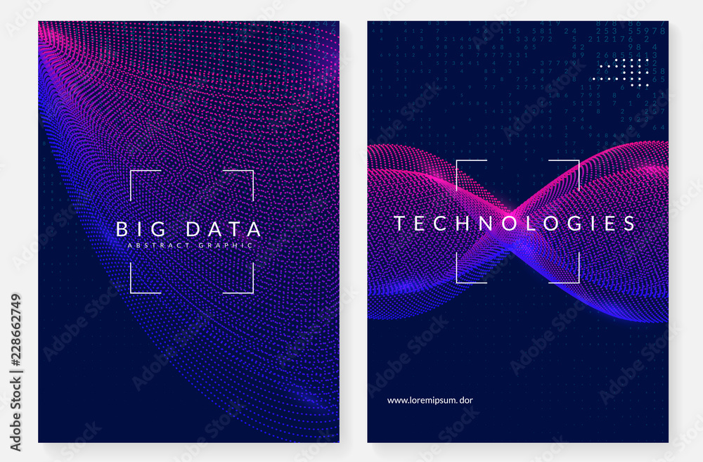 Fototapete deep learning background. technology for big data, visualization, artificial intelligence and quantu