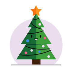 Christmas tree vector illustration