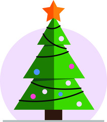 Christmas tree vector illustration