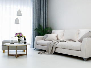 Simple and clean living room design