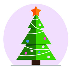 Christmas tree vector illustration