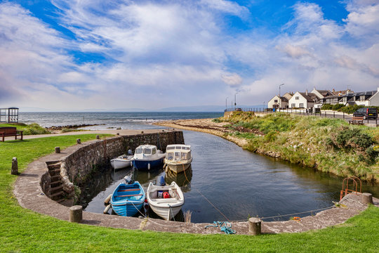 The harbour at Blackwaterfoot on the Island of Arran, North Ayrshire, Scotland.