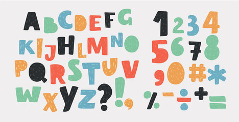 Bright alphabet set.