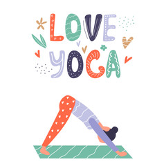 Vector illustration - yoga girl in asana