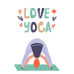 Vector illustration - yoga girl in asana