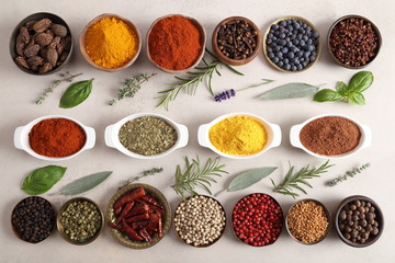 Spices and herbs.