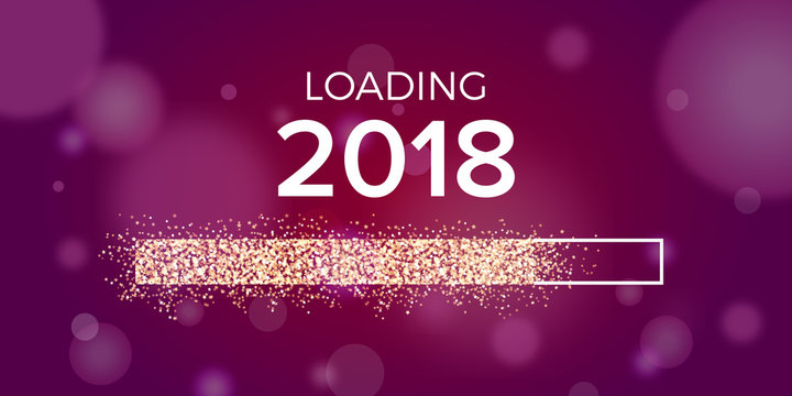 2018 sparkling bokeh background loading screen