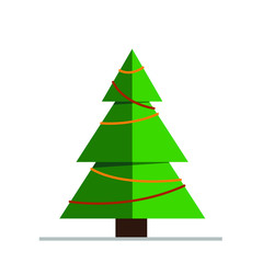 Fototapeta premium Christmas tree vector illustration
