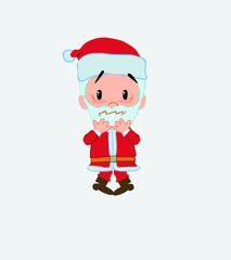 Santa Claus shrugged in fear.