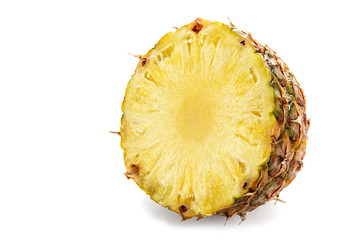 half pineapple isolated