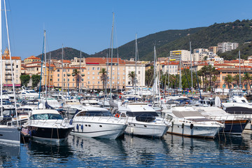 Fototapeta na wymiar Ajaccio marina, Corsica island, France
