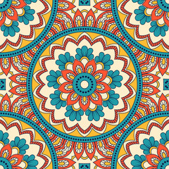 Hand drawn ornamental seamless pattern