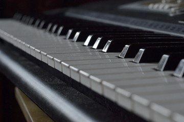 Piano keys close-up