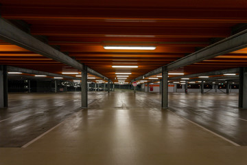 Underground parking in the city