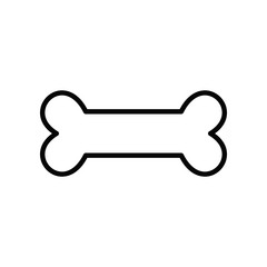 dog bone black symbol isolated on white background logo stroke