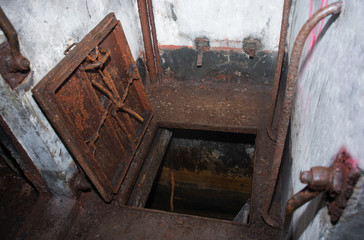 An abandoned bunker, an old military pillbox, an infantry weapon preserved after the war