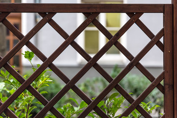 Wooden fence on the street