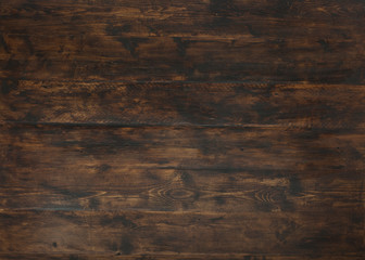 Old dark textured wooden background, brown wood stained style