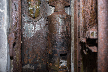 An abandoned bunker, an old military pillbox, an infantry weapon preserved after the war