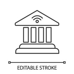 Online banking linear icon