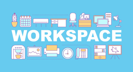 Work space word concepts banner