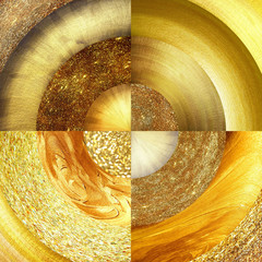 abstract golden circles background