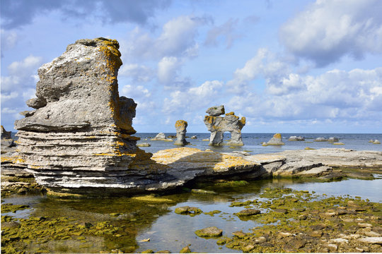 Gamle hamn auf der Insel Far&ouml; auf Gotland in Schweden