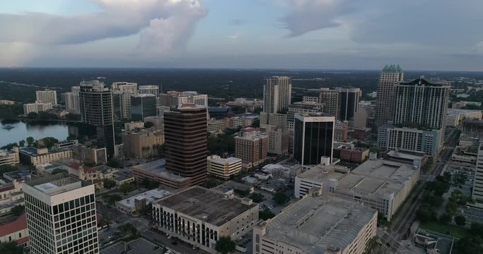 Aerial of Downtown Orlando, Florida