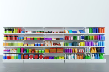 Neutrale Produkte im Regal vom Supermarkt © Robert Kneschke