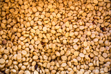 roasted coffee beans, can be used as a background.Mixture of different kinds of coffee beans. Coffee Background.