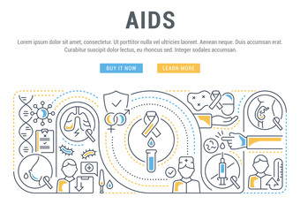 Linear Banner of AIDS.