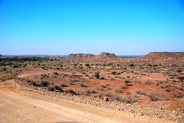 Paesaggio desertico nel Kalahari in Namibia, Africa
