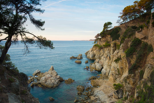 Spain, Catalonia, Lloret de Mar, Cala Trons