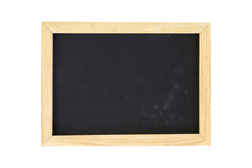 Blank Blackboard  with Wooden Frame Isolated on White Background