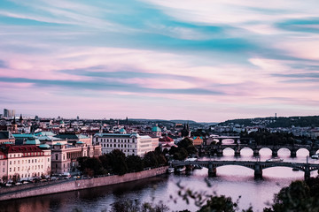 City and Sunset - Prague, Czech Republic