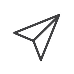 Paper plane vector icon