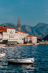 View of the village of Perast. Montenegro