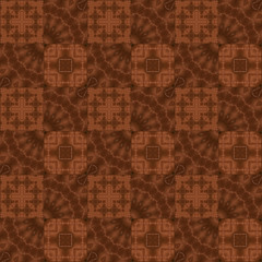 Seamless abstract geometrical ornament pattern brown