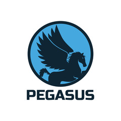 Obraz premium pegasus logo for your business, vector illustration